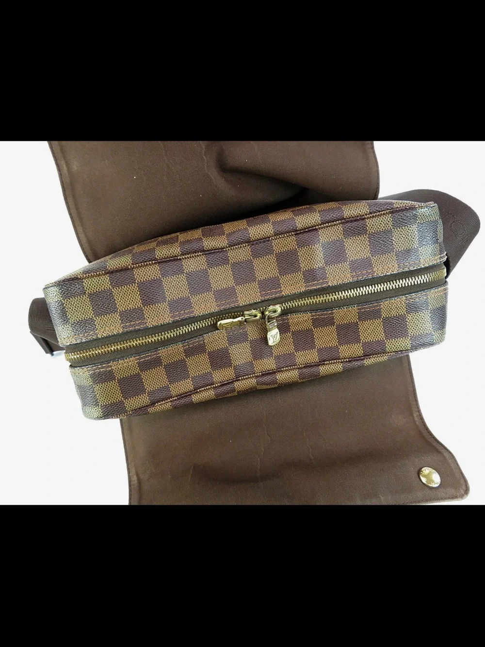 Louis Vuitton Brown Checkered Messenger Bag